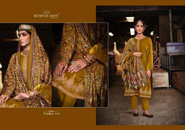 Mumtaz Kanikar Velvet 2 Pashmina Heavy Festive Wear Embroidered Latest Collection